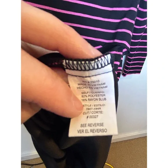 City Triangles Black with Pink Stripe Bodycon Dress Women Small Barbie - Picture 5 of 8